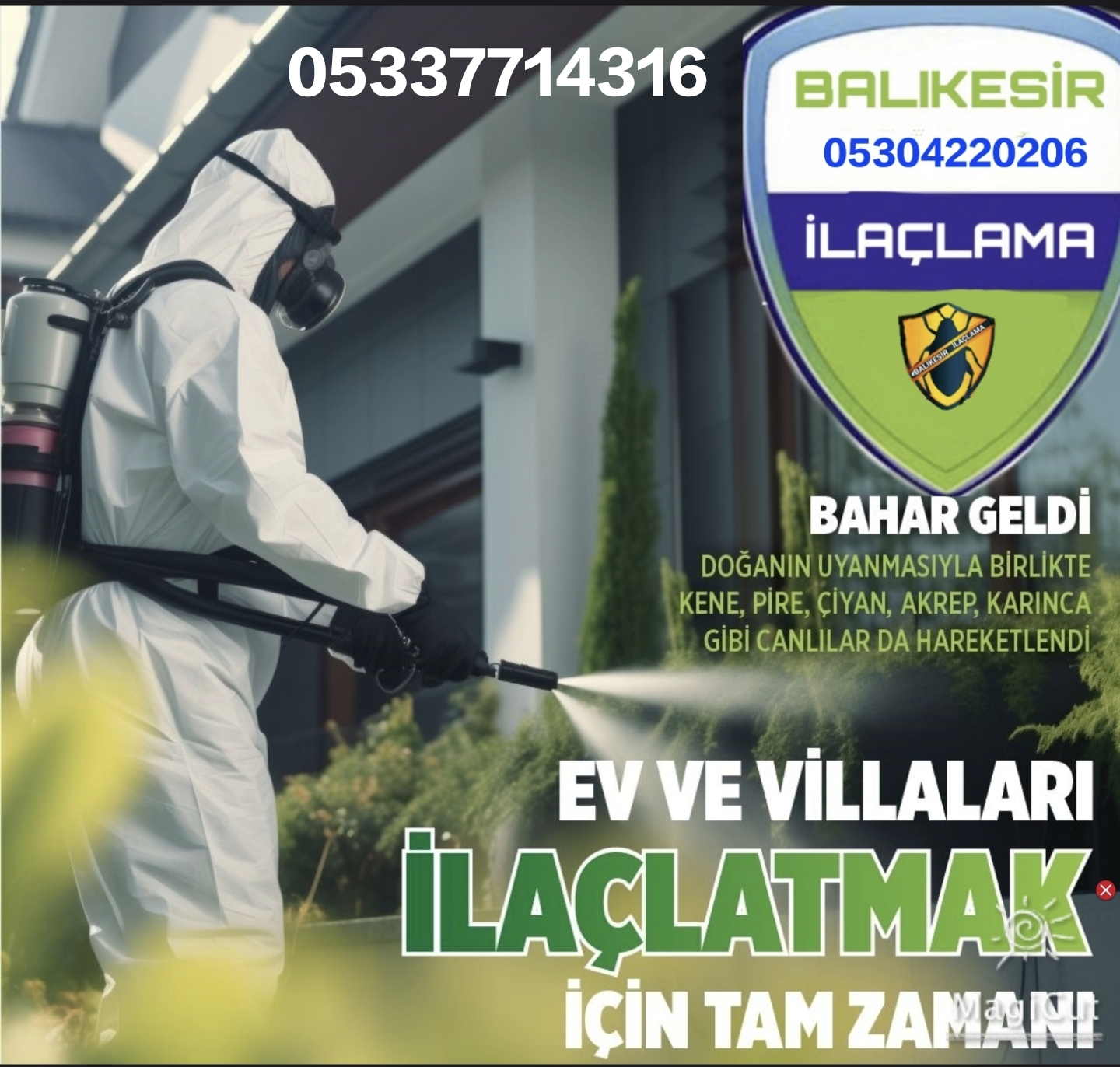 KÖRFEZ SİTE İLAÇLAMA.  05304220206